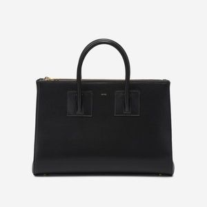 JW PEI Zipper Satchel Black Vegan Handbag